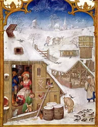 Fol.2v februari: Bondeliv, från 